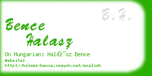 bence halasz business card